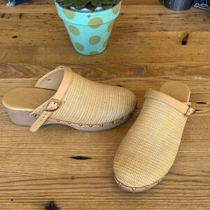 Ancient Greek Sandals Raffia Clog Mules